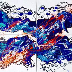 OXIGENO 29. Poliptico - Técnica mixta s/tela - 120 x 160 cm